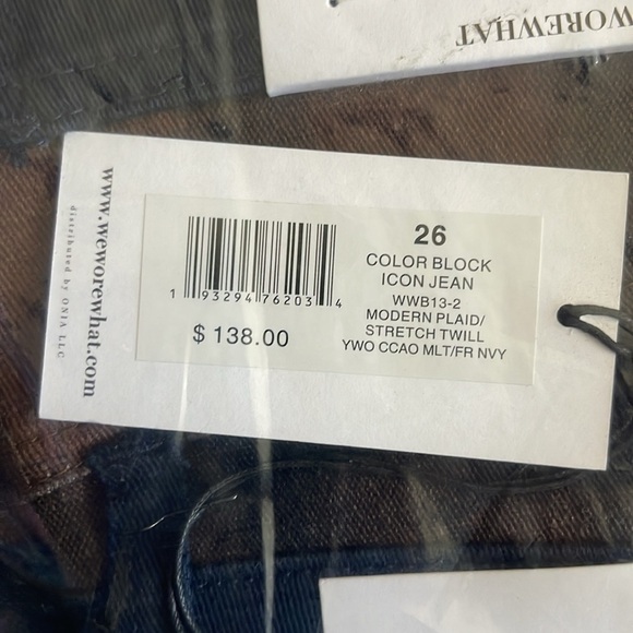 0305 - WEWOREWHAT Color Block Icon Jeans size 26 - Picture 8 of 8
